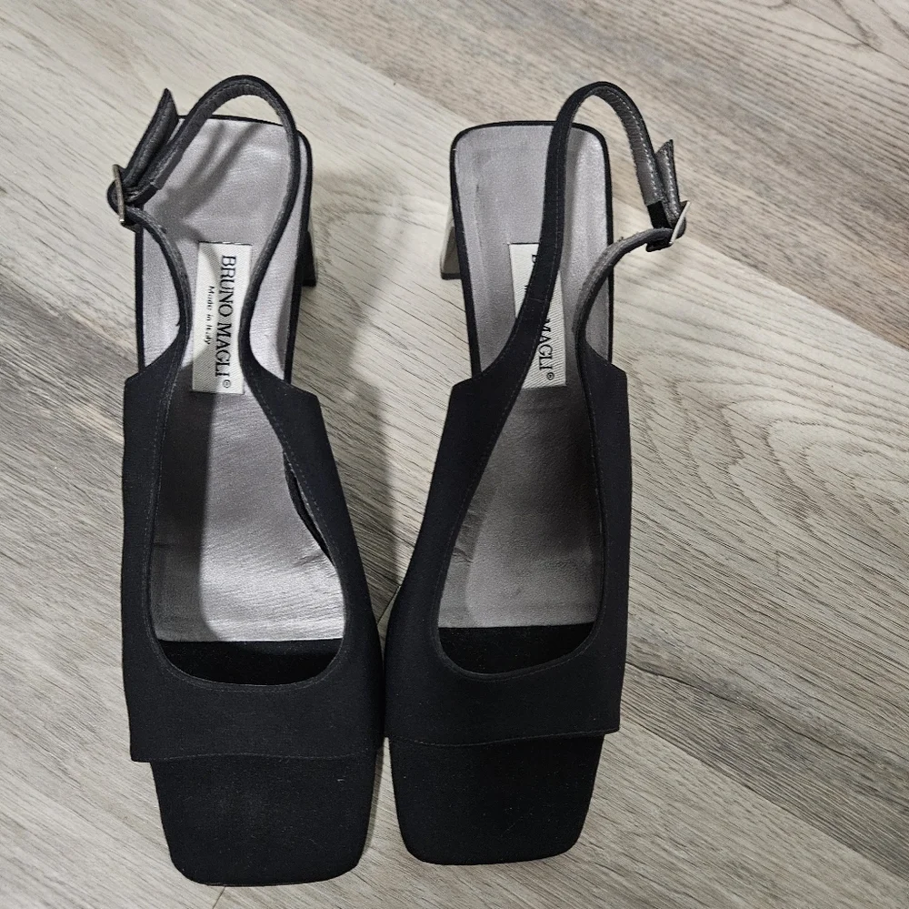 Vintage Bruno Magli Black Square Heel